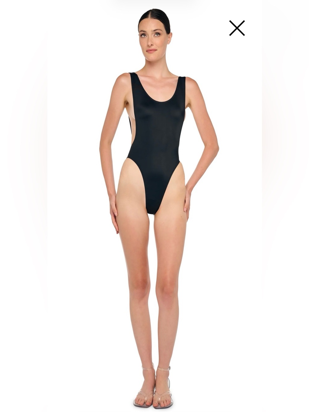 Norma Kamali Black High-Leg One-Piece Swimsuit - NWOT